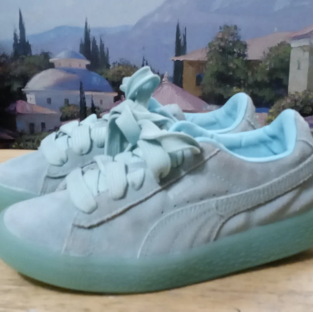 PUMA Classic 🏃 “Suede Classic Ice Mix“ Size 1.5C Child👦,Like🆕new!Gift It.🎁 - Picture 10 of 16